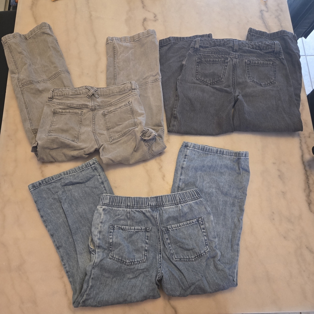Casual Denim and Corduroy Pants Set